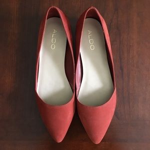 Aldo Burnt Orange Pointed Toe Flats